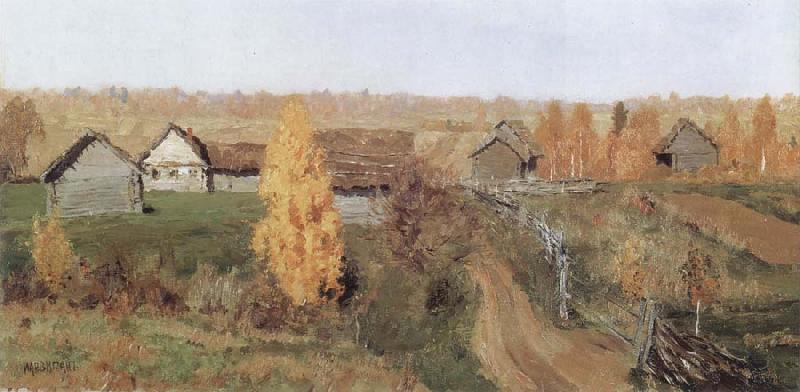 Isaac Levitan Golden Autumn,in the Village Sweden oil painting art